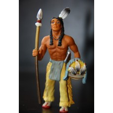 индеец воин Сиу с копьем SCHLEICH ФРГ 90-100мм