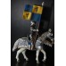 рыцарь с флагом на коне SCHLEICH 90-100мм ФРГ