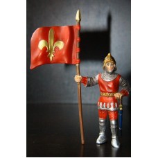 рыцарь с флагом SCHLEICH  90-100мм ФРГ