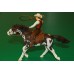 КОВБОЙ З ЛАСО-АРКАНОМ на коні SCHLEICH 90-100мм ФРН ФРГ