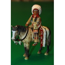 ІНДІАНЕЦЬ ВОЖДЬ СІУ на коні индеец SCHLEICH 90-100мм ФРГ ФРН ІНДІАНЕЦЬ ВОЖДЬ СІУ на коні индеец SCHLEICH 90-100мм ФРГ ФРН