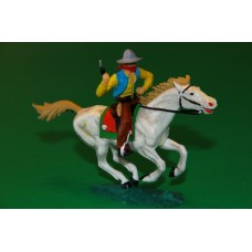 КОВБОЙ З ПІСТОЛЕТОМ НА КОНІ ELASTOLIN 70мм ФРГ