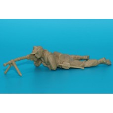 НІМЕЦЬКИЙ ПІХОТИНЕЦЬ АФРИКАНСЬКОГО КОРПУСУ З КУЛЕМЕТОМ солдаты Airfix Revell 54мм  ДРУГА СВІТОВА війна
