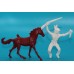 ІНДІАНЕЦЬ З ВІНЧЕСТЕРОМ ТА НОЖЕМ НА КОНІ индеец  JECSAN COMANSI  70-75мм Іспанія
