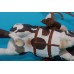 КОВБОЙ З ЛАСО-АРКАНОМ на коні SCHLEICH 90-100мм ФРН ФРГ